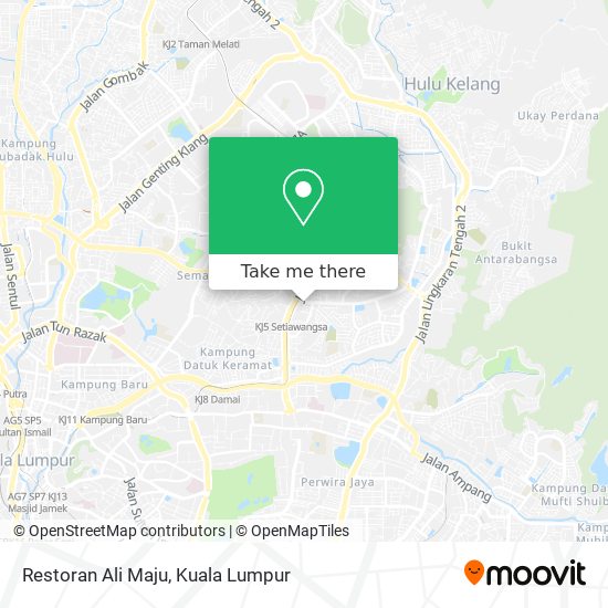 Restoran Ali Maju map