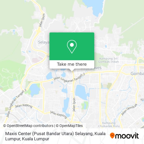 Peta Maxis Center (Pusat Bandar Utara) Selayang, Kuala Lumpur