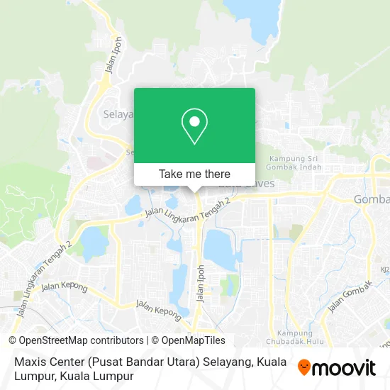 Maxis Center (Pusat Bandar Utara) Selayang, Kuala Lumpur map