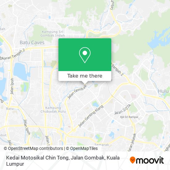 Peta Kedai Motosikal Chin Tong, Jalan Gombak