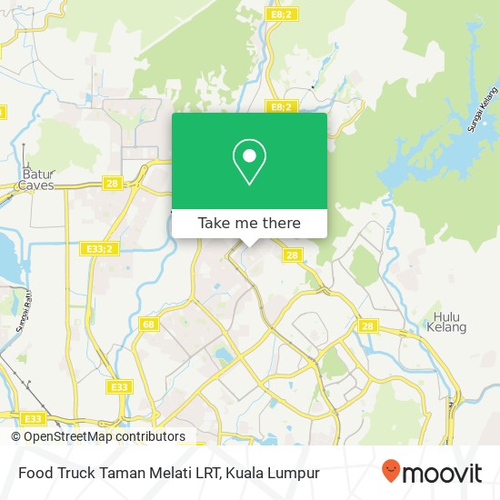 Food Truck Taman Melati LRT map