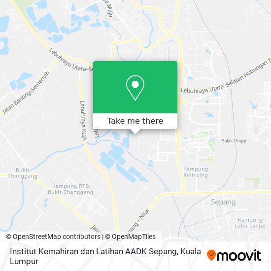 Institut Kemahiran dan Latihan AADK Sepang map