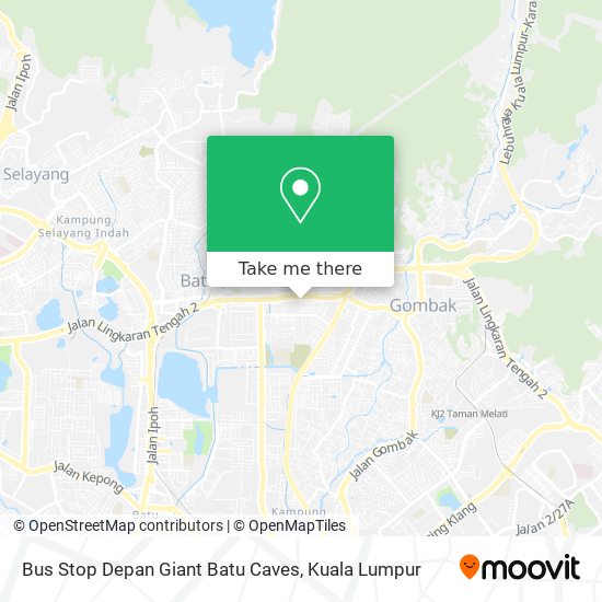 Bus Stop Depan Giant Batu Caves map