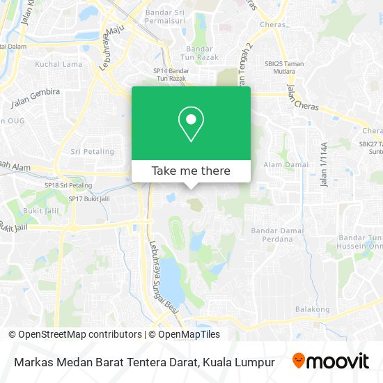 Markas Medan Barat Tentera Darat map