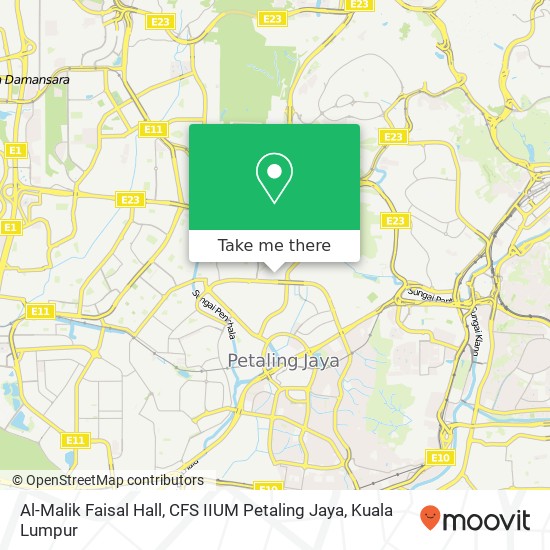 Al-Malik Faisal Hall, CFS IIUM Petaling Jaya map