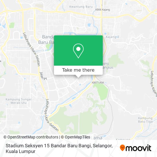 Peta Stadium Seksyen 15 Bandar Baru Bangi, Selangor