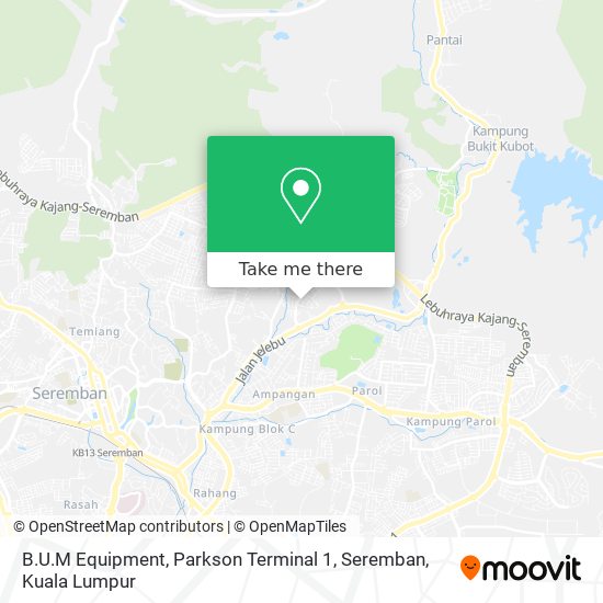 B.U.M Equipment, Parkson Terminal 1, Seremban map