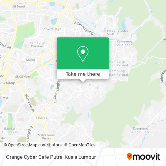 Peta Orange Cyber Cafe Putra