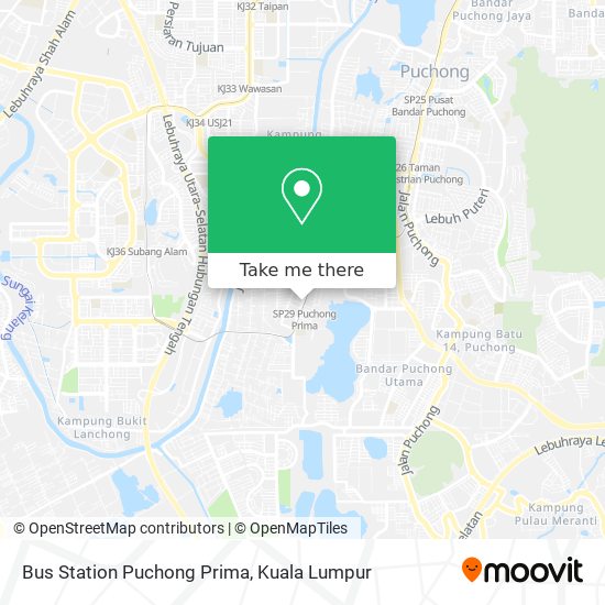 Bus Station Puchong Prima map