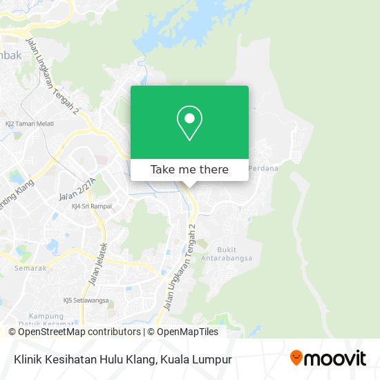 Peta Klinik Kesihatan Hulu Klang