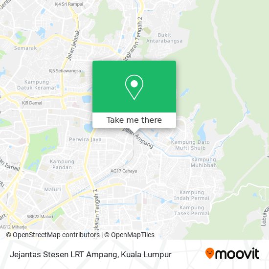 Jejantas Stesen LRT Ampang map