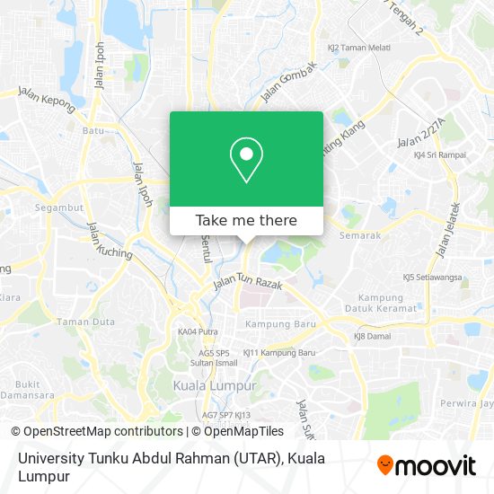 University Tunku Abdul Rahman (UTAR) map