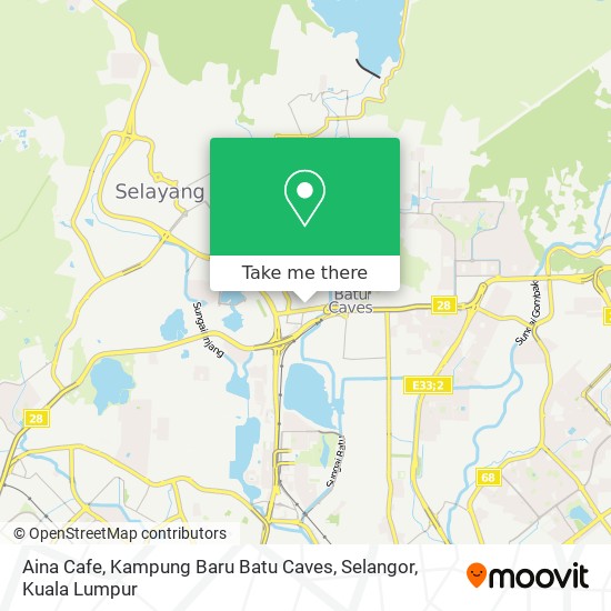 Aina Cafe, Kampung Baru Batu Caves, Selangor map