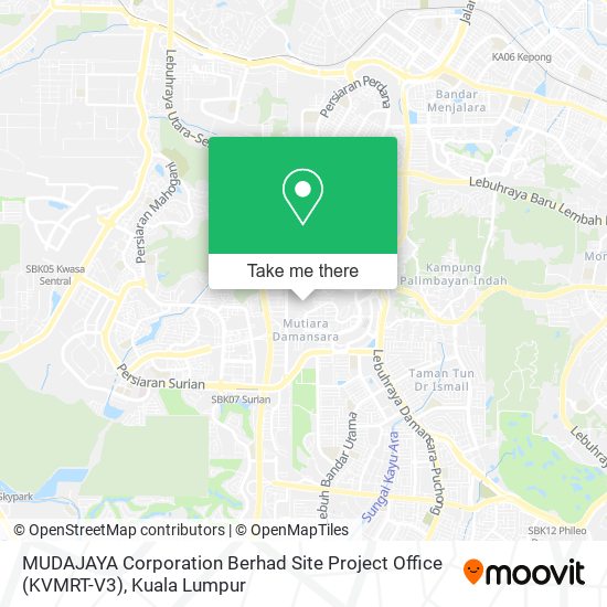 Peta MUDAJAYA Corporation Berhad Site Project Office (KVMRT-V3)