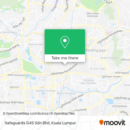 如何坐公交或捷运和轻快铁去petaling Jaya的safeguards G4s Sdn Bhd Moovit