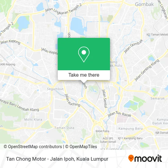 Tan Chong Motor - Jalan Ipoh map
