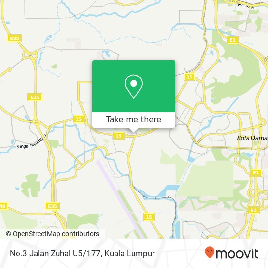 No.3 Jalan Zuhal U5/177 map