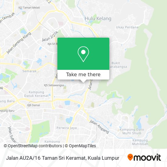 Jalan AU2A / 16 Taman Sri Keramat map