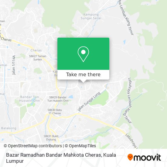 Bazar Ramadhan Bandar Mahkota Cheras map