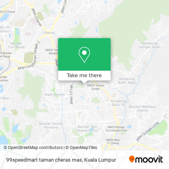 Peta 99speedmart taman cheras mas