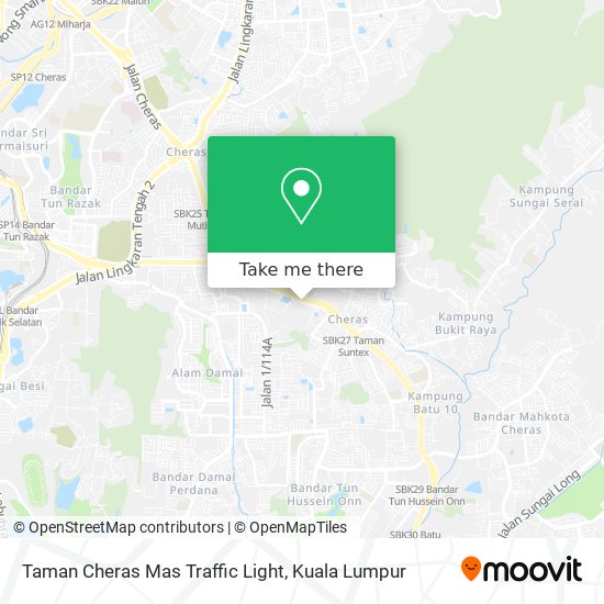 Peta Taman Cheras Mas Traffic Light