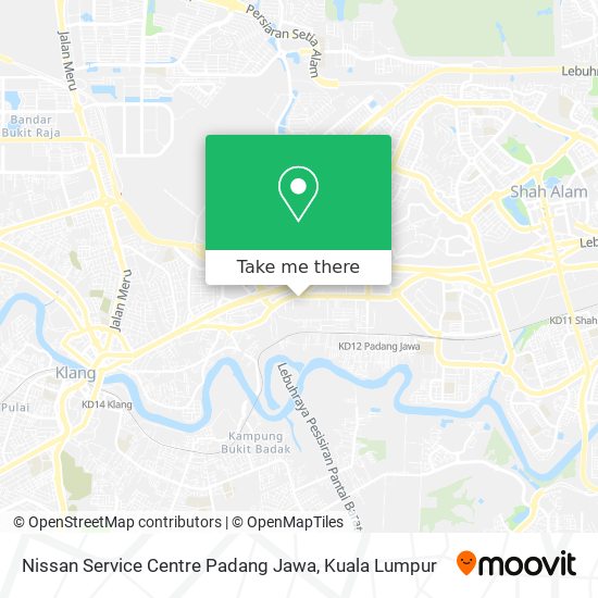 Nissan Service Centre Padang Jawa map