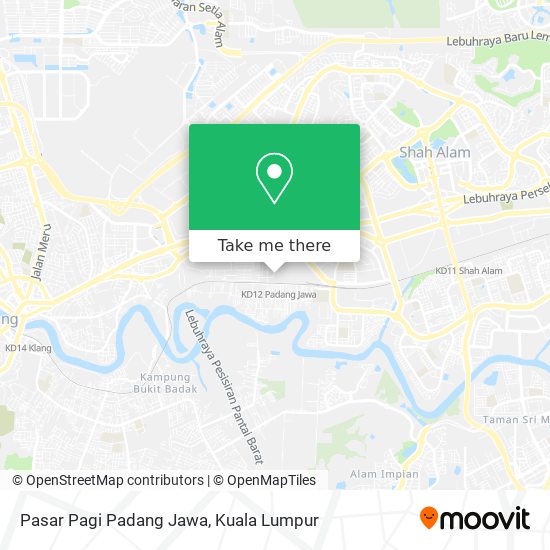 Peta Pasar Pagi Padang Jawa