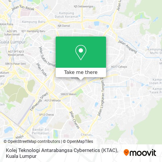 Peta Kolej Teknologi Antarabangsa Cybernetics (KTAC)