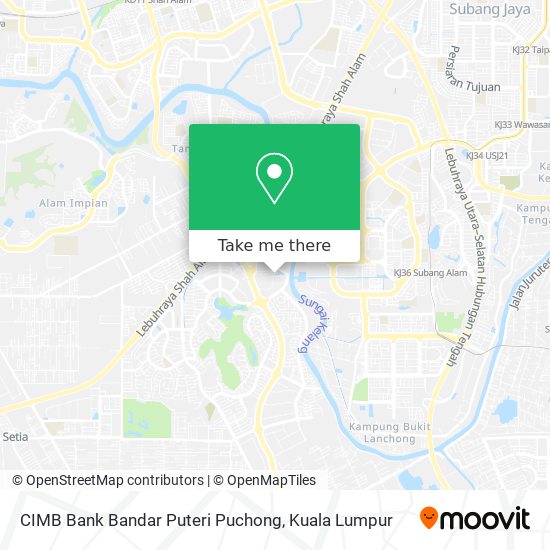 Peta CIMB Bank Bandar Puteri Puchong
