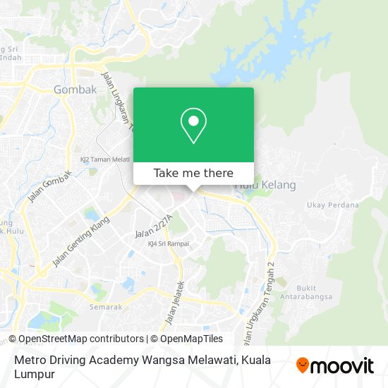 Peta Metro Driving Academy Wangsa Melawati