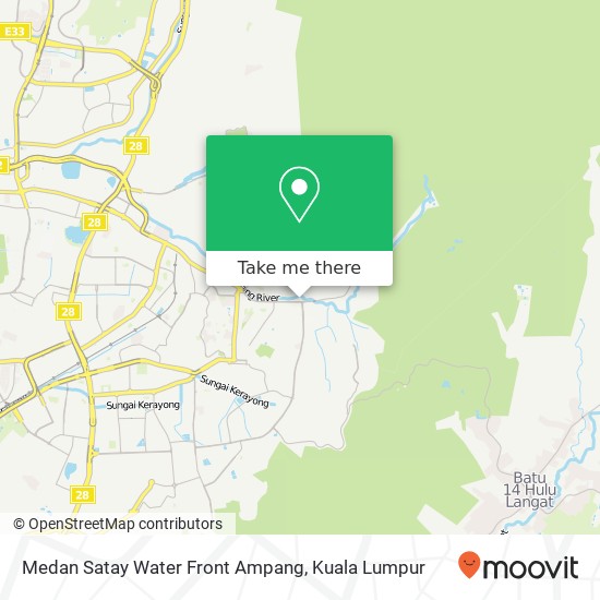 Medan Satay Water Front Ampang map