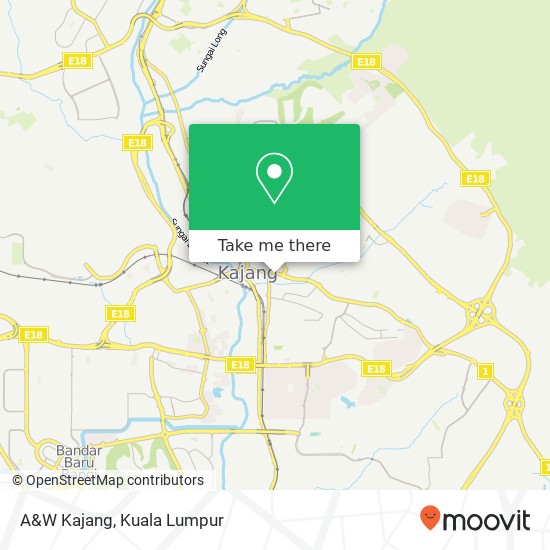 A&W Kajang map