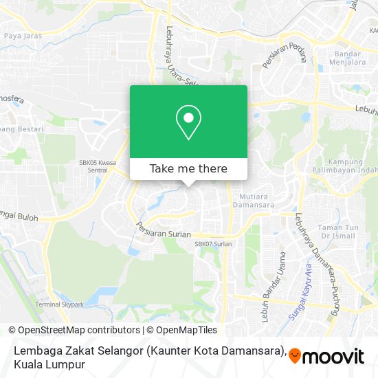 Lembaga Zakat Selangor (Kaunter Kota Damansara) map