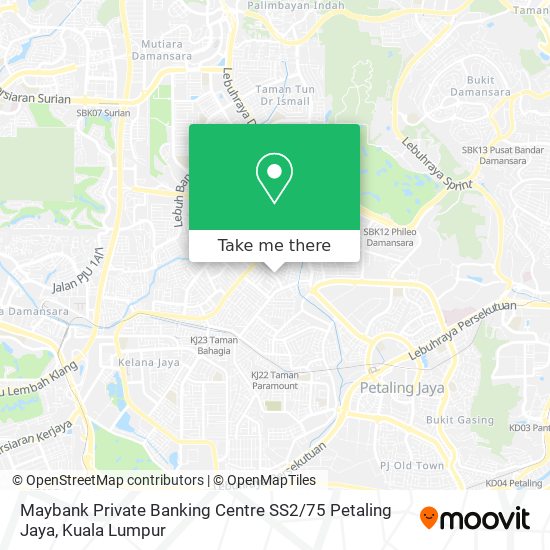 Maybank Private Banking Centre SS2 / 75 Petaling Jaya map