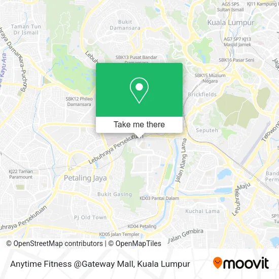 Anytime Fitness @Gateway Mall map