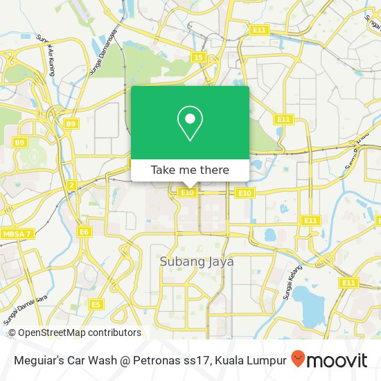 Meguiar's Car Wash @ Petronas ss17 map