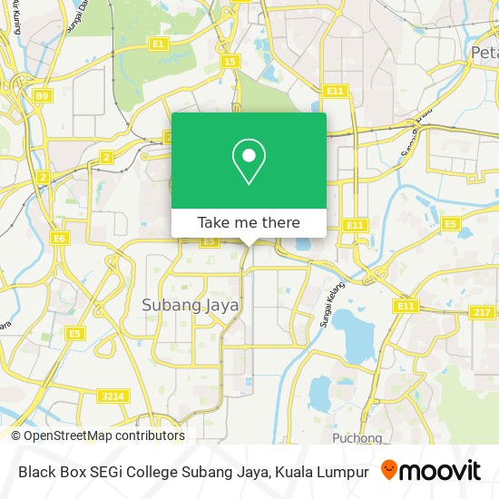 Black Box SEGi College Subang Jaya map