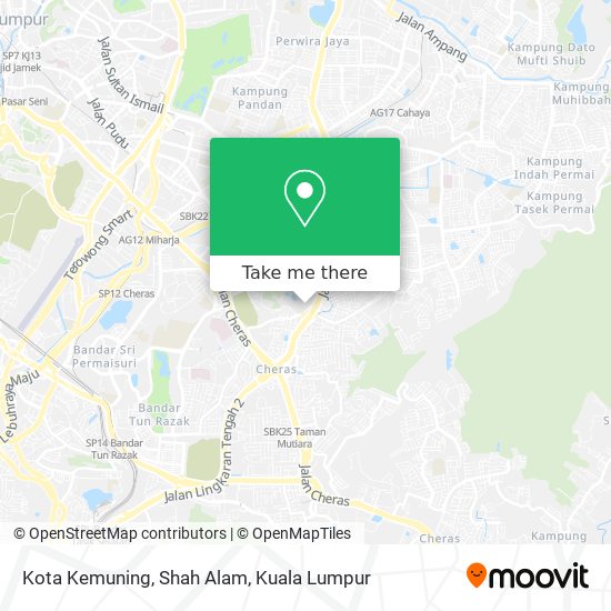 Peta Kota Kemuning, Shah Alam