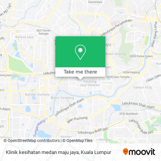 Cara ke Klinik kesihatan medan maju jaya di Petaling Jaya 