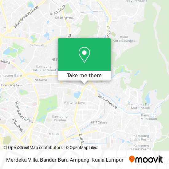 Merdeka Villa, Bandar Baru Ampang map