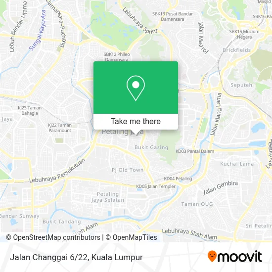 Jalan Changgai 6/22 map