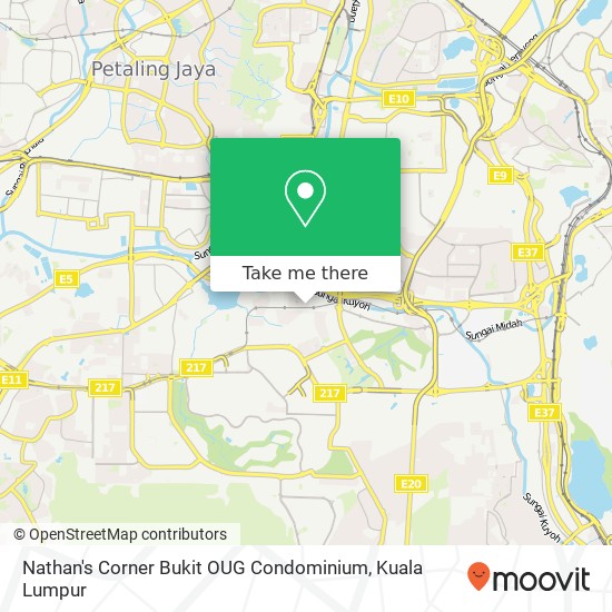 Peta Nathan's Corner Bukit OUG Condominium