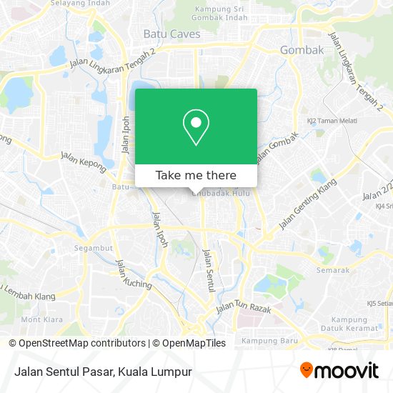 Peta Jalan Sentul Pasar