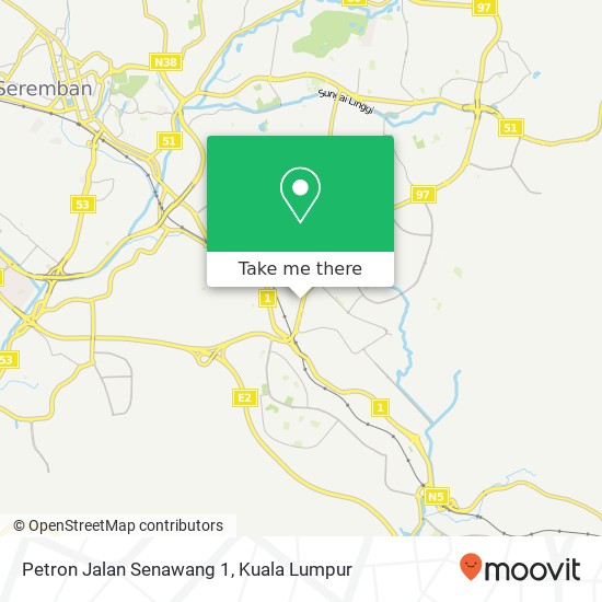 Petron Jalan Senawang 1 map