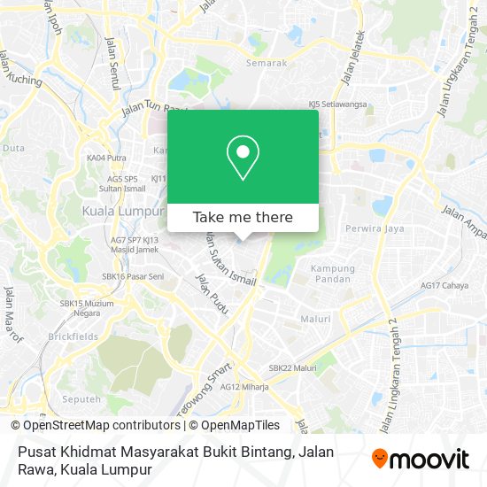 Pusat Khidmat Masyarakat Bukit Bintang, Jalan Rawa map