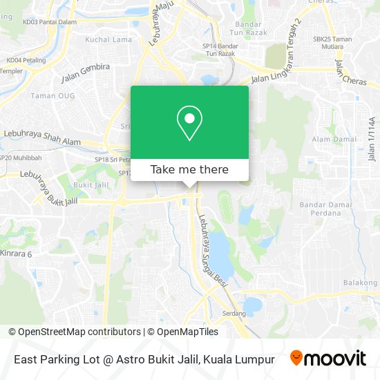 East Parking Lot @ Astro Bukit Jalil map