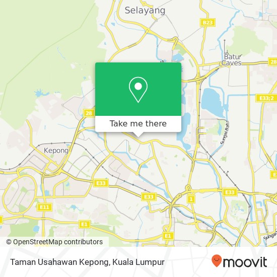 Peta Taman Usahawan Kepong