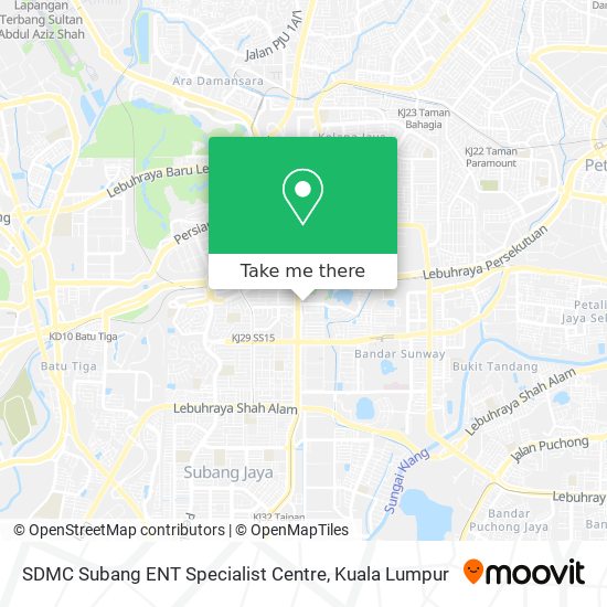 SDMC Subang ENT Specialist Centre map