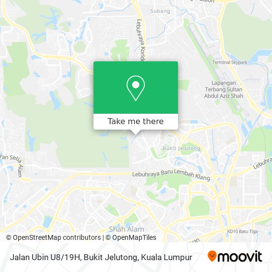 Jalan Ubin U8 / 19H, Bukit Jelutong map