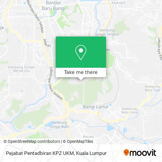 Pejabat Pentadbiran KPZ UKM map